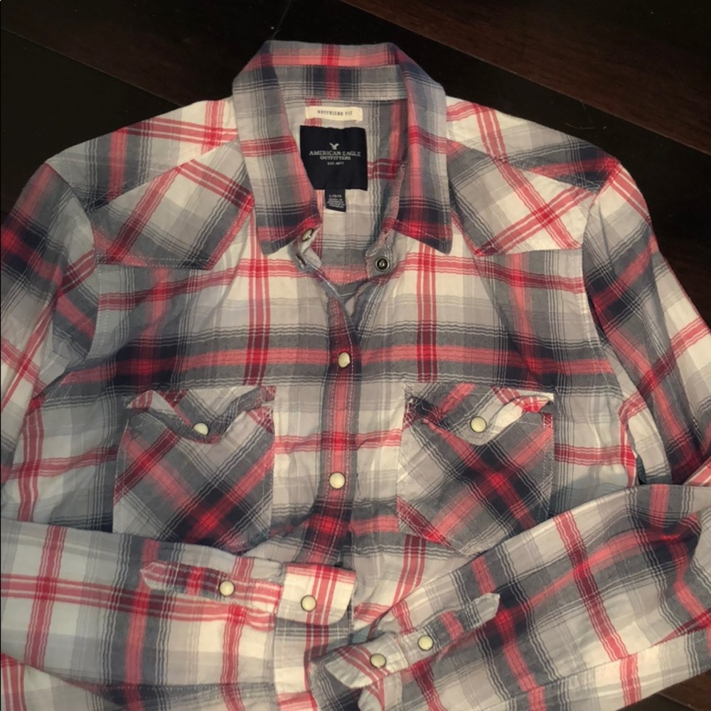 American Eagle 🦅 snap flannel L